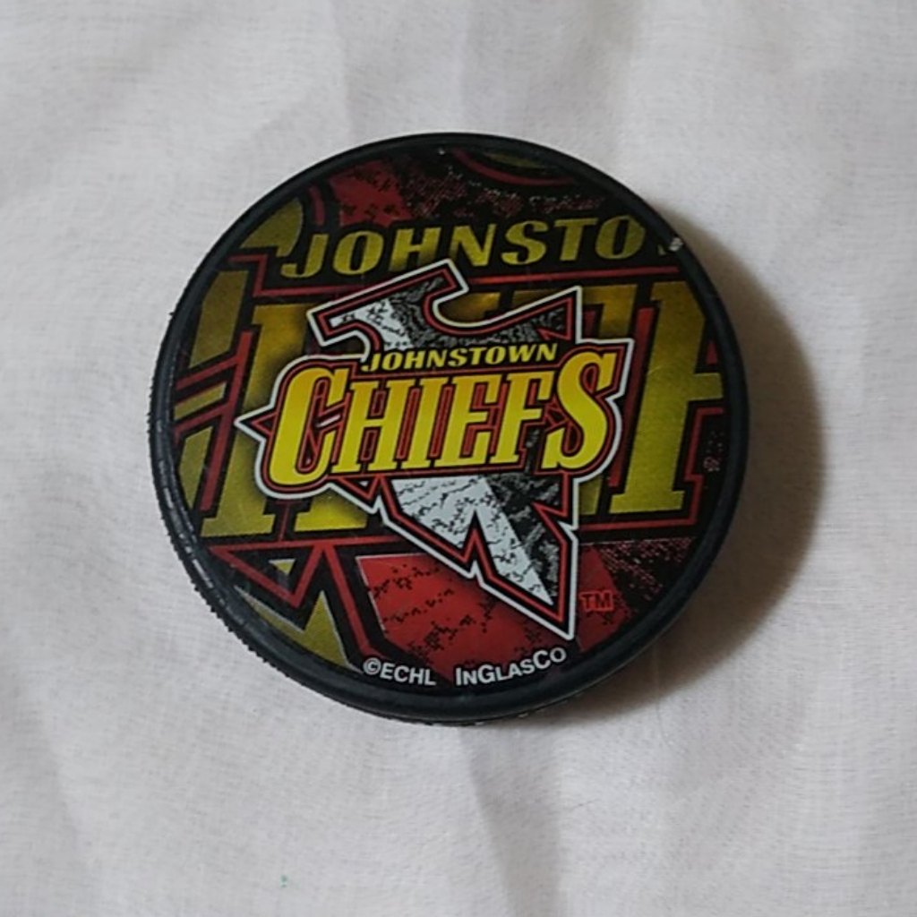 Hockey Puck Rare Sports Collectible Johnstown Chiefs